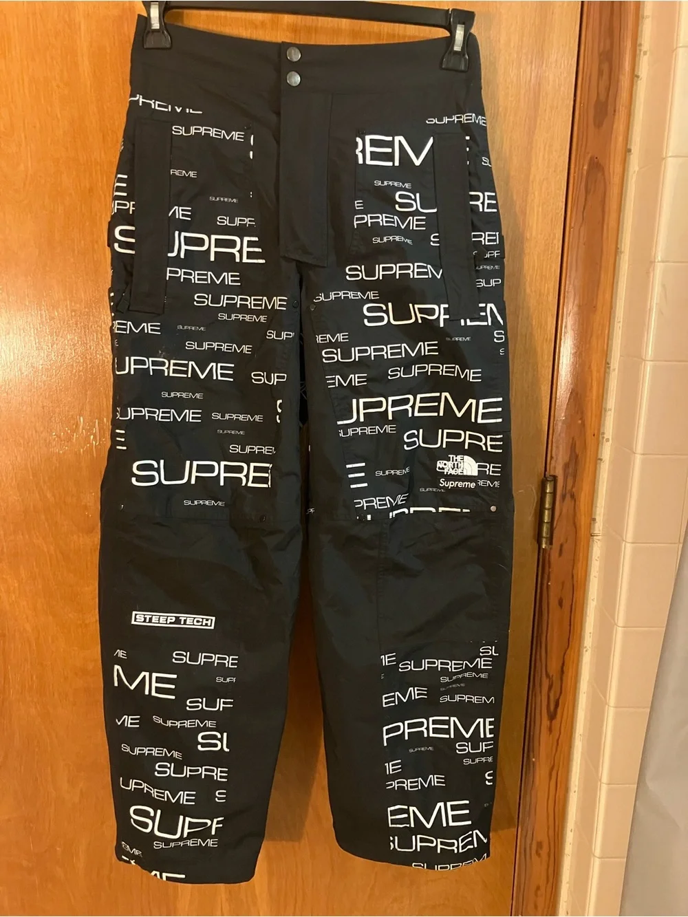 Supreme The North Face Steep Tech Men’s S Nylon Pants FA21 Minor Flaw Read Black